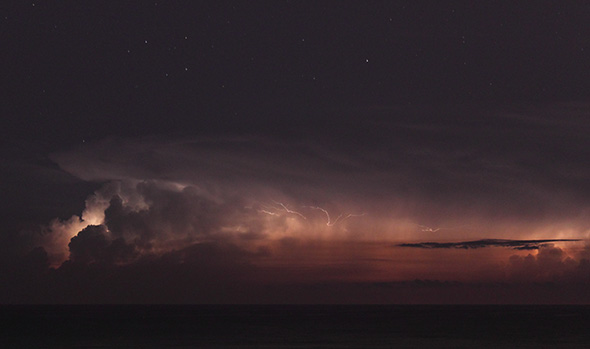 thunderstorm at sea, haifa 2012